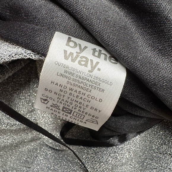 NWT REVOLVE BY THE WAY Eliza Shimmer Skirt Silver S - Picture 11 of 11